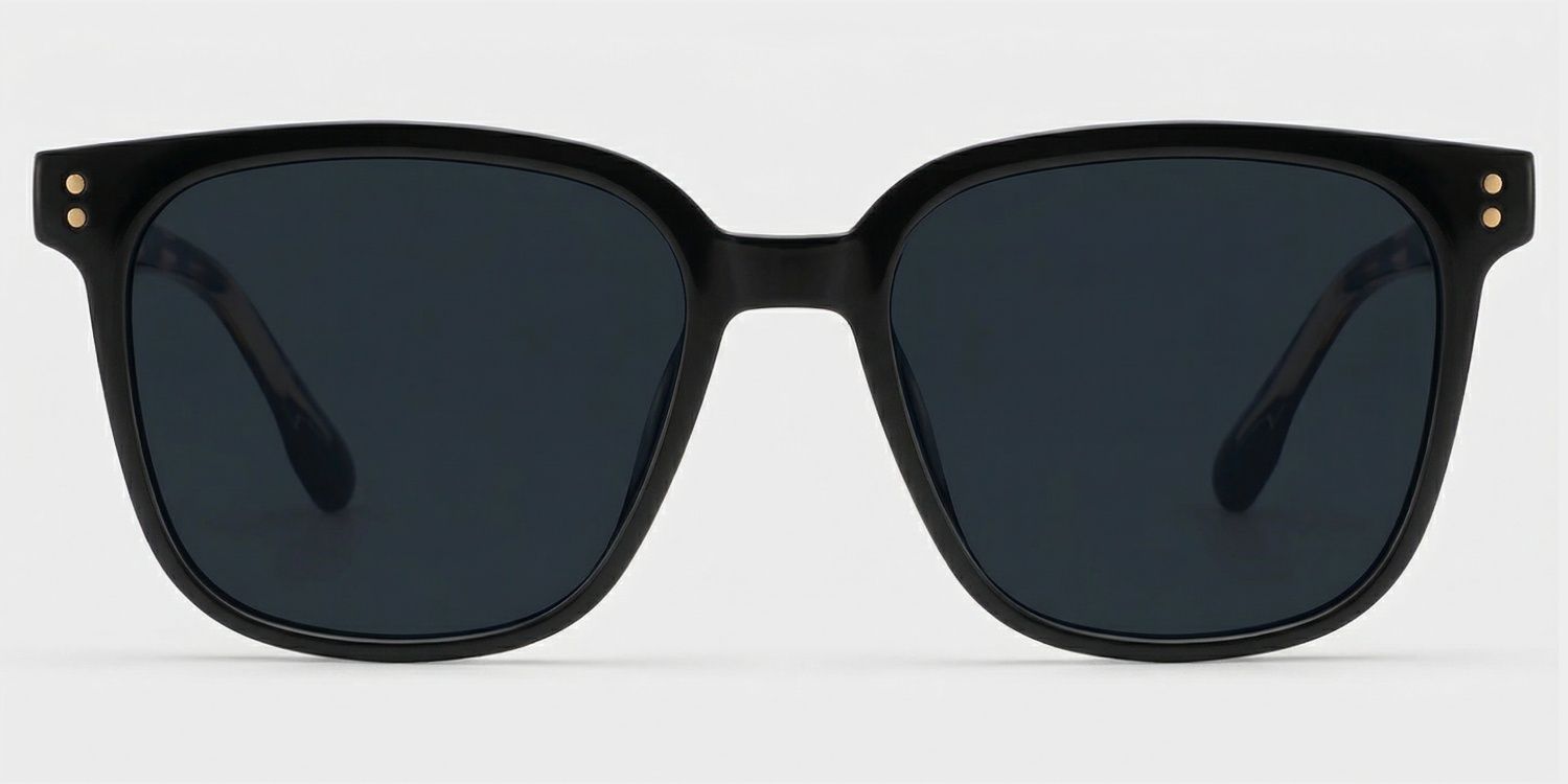 Zyklon-B ブラックメタル black l Donnalyn Square Black Sunglasses for Women & Men | ZEELOOL