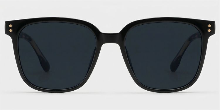 Donnalyn Black Square Sunglasses