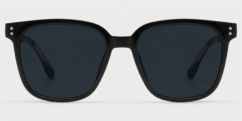 Donnalyn Black Square Sunglasses