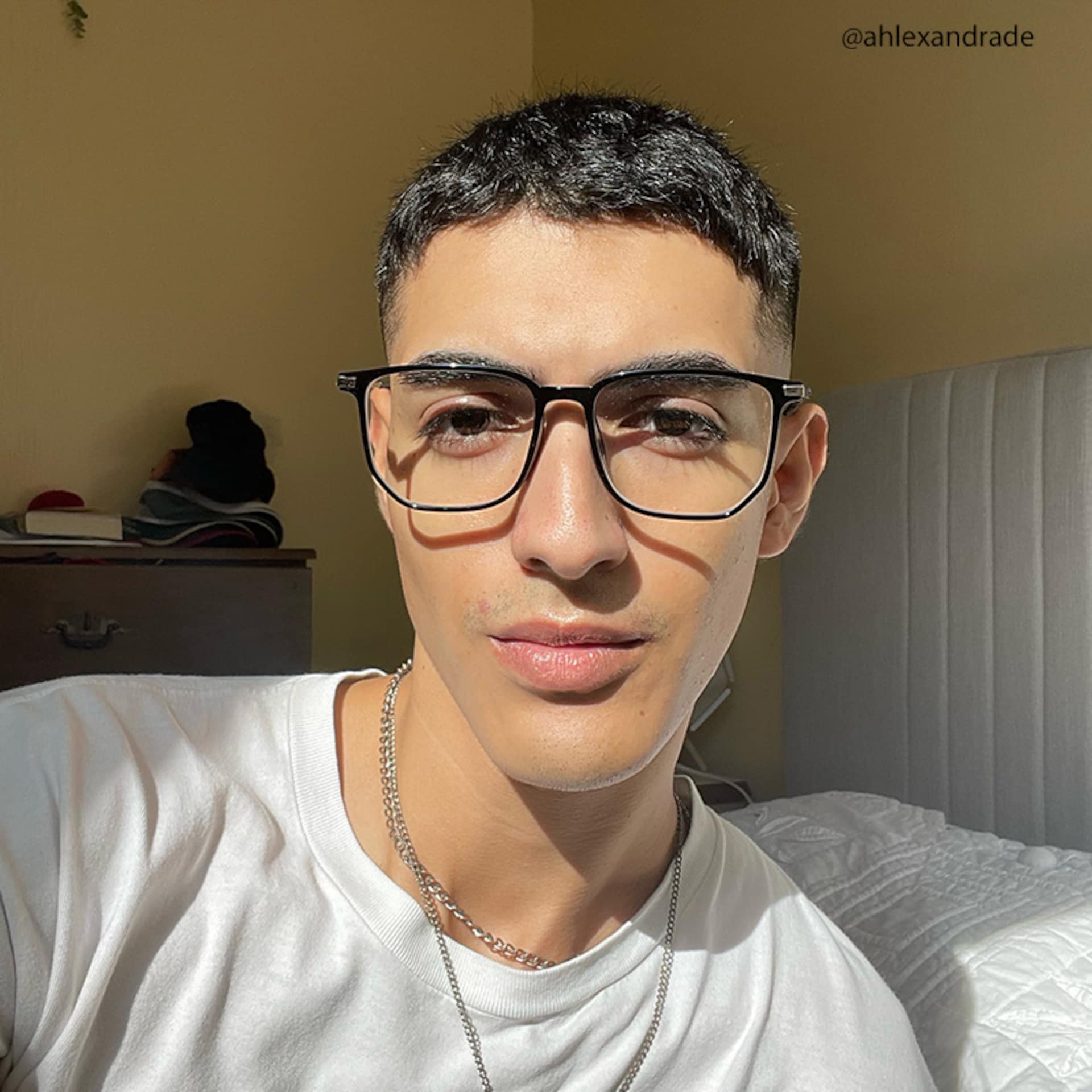 Fezell Square Black Eyeglasses and Thin Wide Frames11