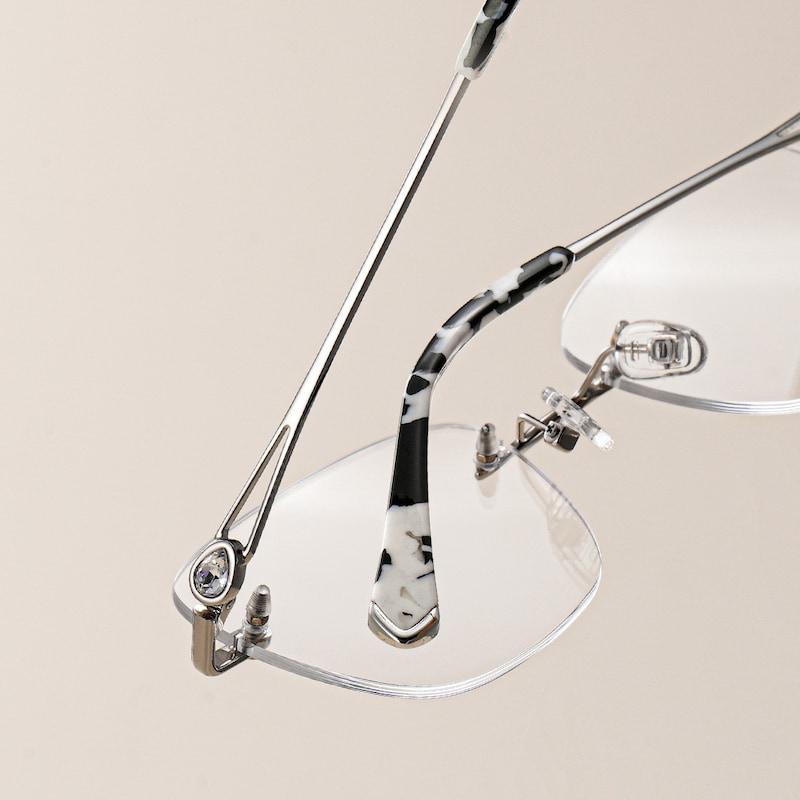 Rectangle Silver Eyeglasses- Seth Metal Frame Glasses2