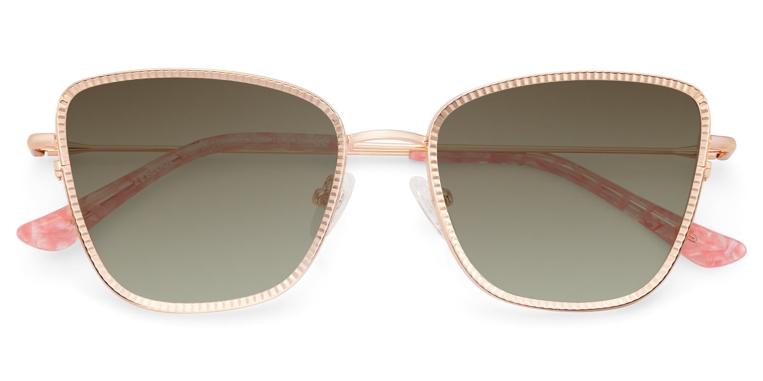 Solimar Square Rose Gold Sunglasses