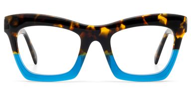 Benitez Square Blue Glasses