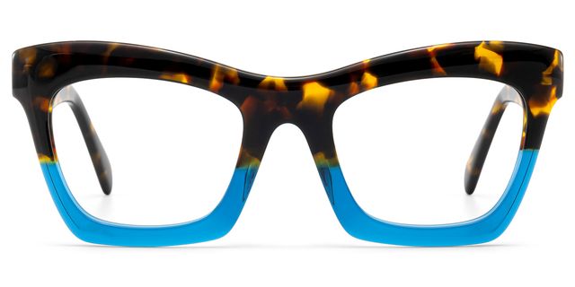 Benitez Square Blue Glasses