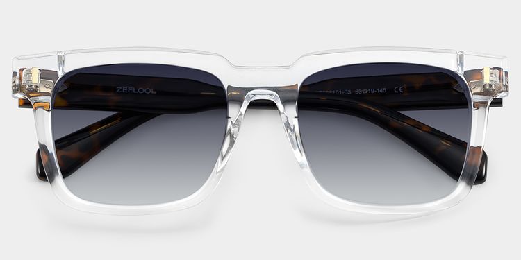Connor Clear Rectangle Sunglasses