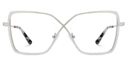 Racquel Square Silver Glasses0