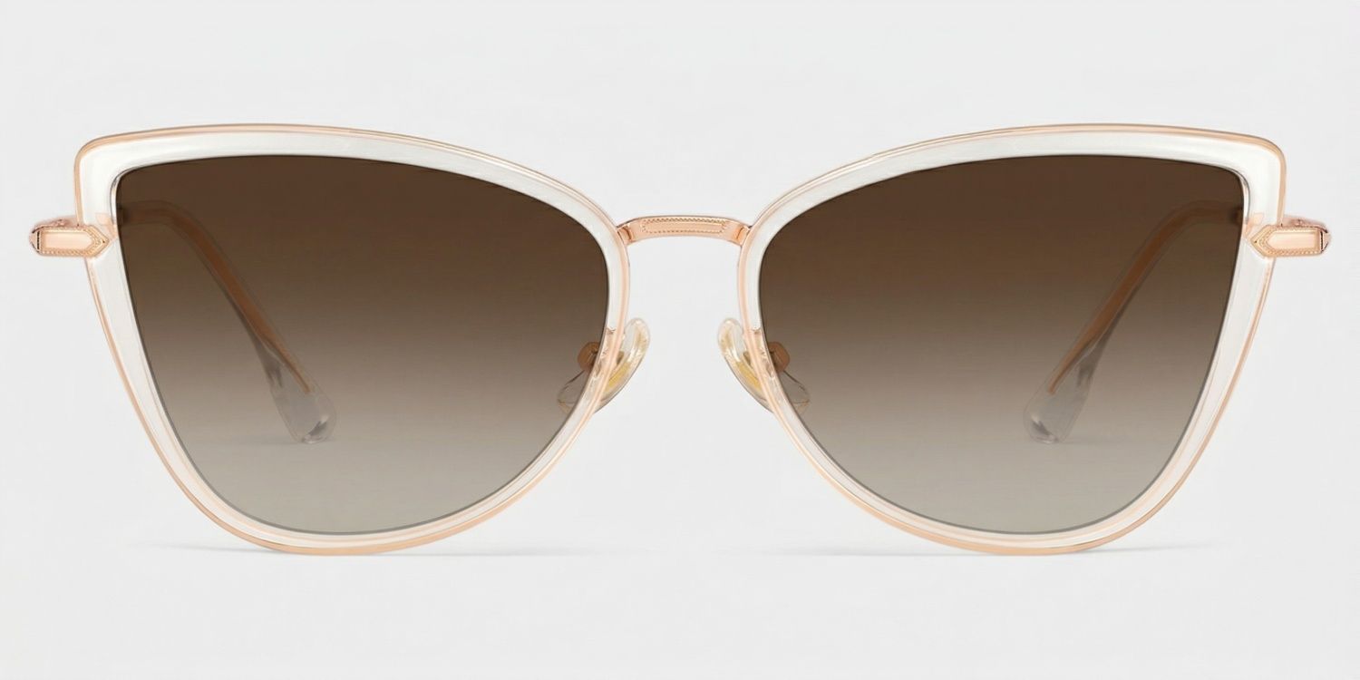 Cat eye Clear Eyeglasses- Sloane Mixed Frame Glasses0