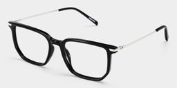 Michelle Rectangle Black Glasses2