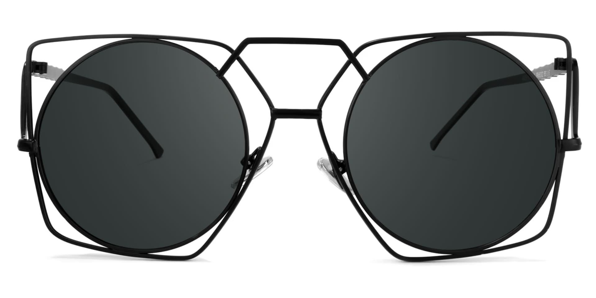 Evette Geometric Black Sunglasses | Zeelool Glasses0