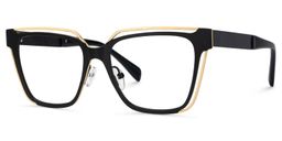 Diorney Rectangle Black Glasses3