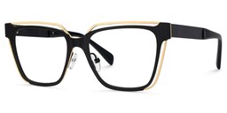 Diorney Rectangle Black Glasses3