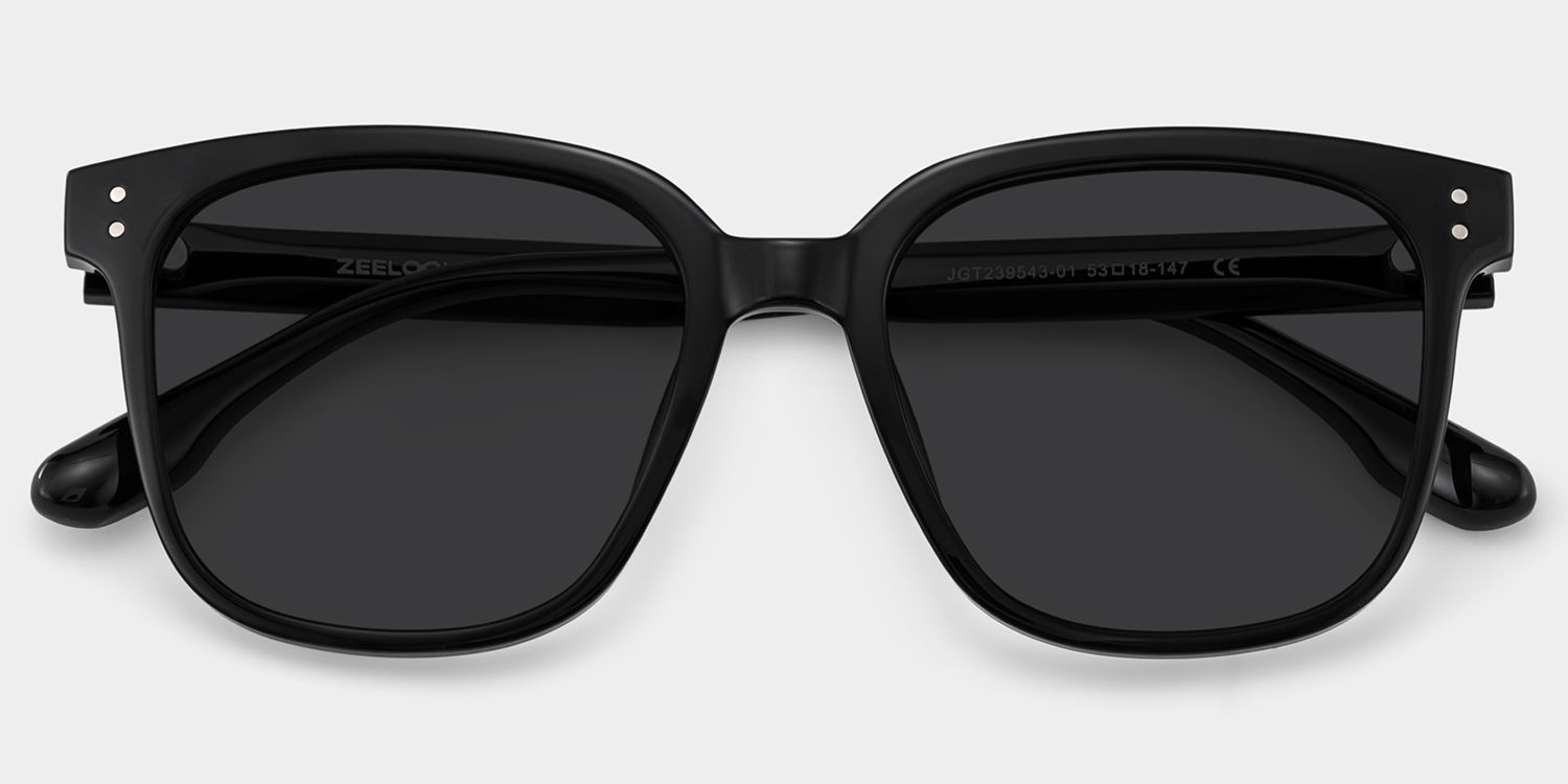 Oglesby Black Square Polarized Sunglasses for Driving | ZEELOOL1