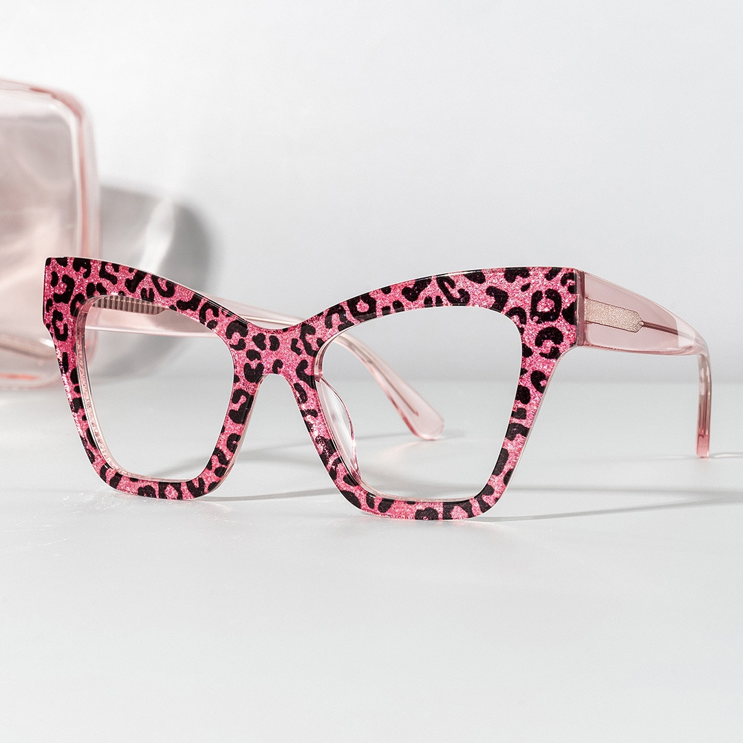Ansyah Cateye Pink Leopard Glasses