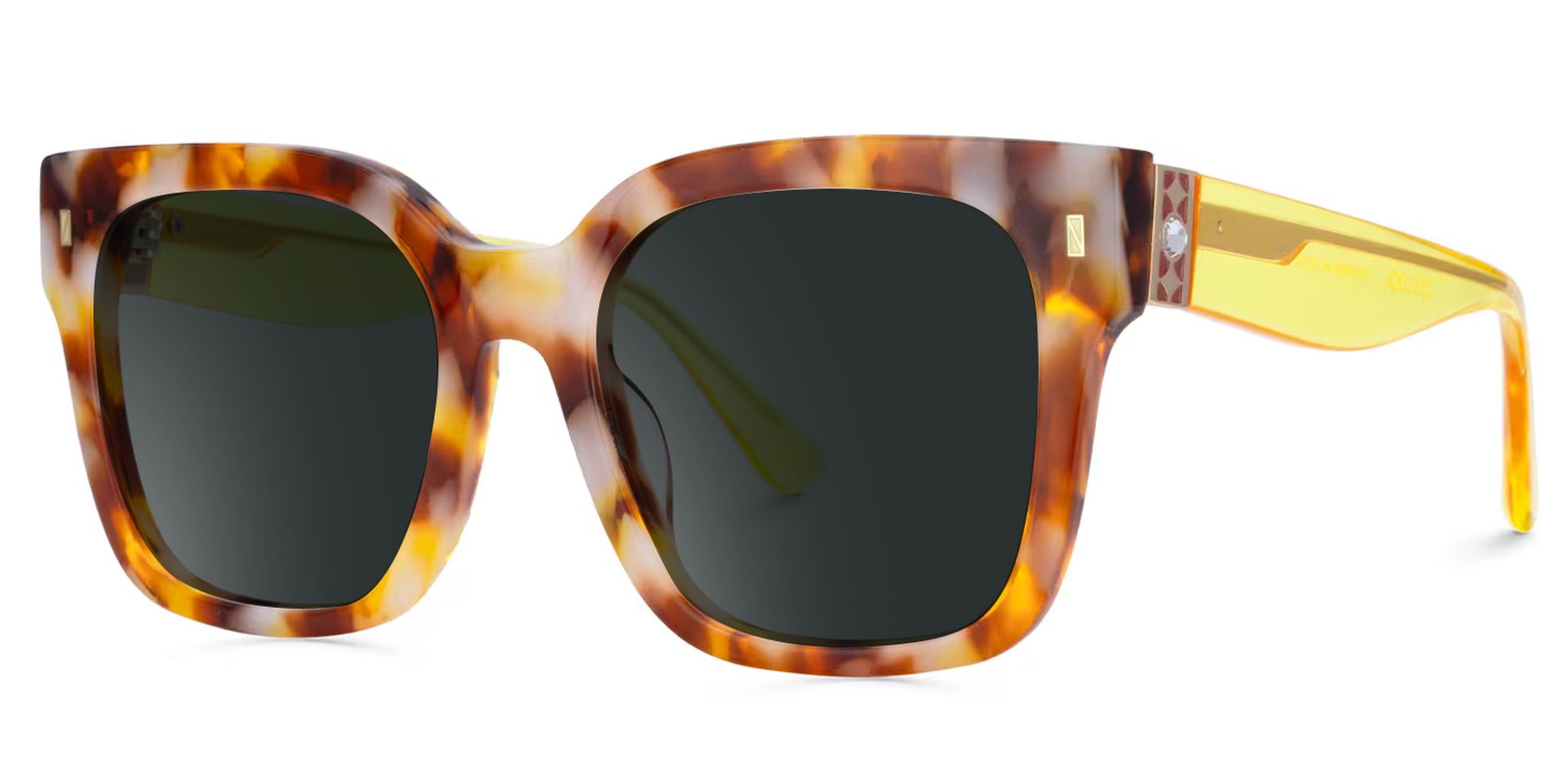 Designer Scicluna Sunglasses in Full-frame With Transparent Yellow Temples1
