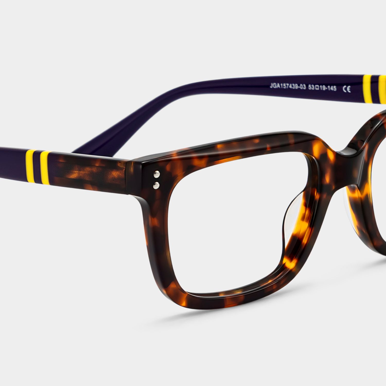 Fern Tortoise Rectangle Frame Glasses for Men | ZEELOOL5