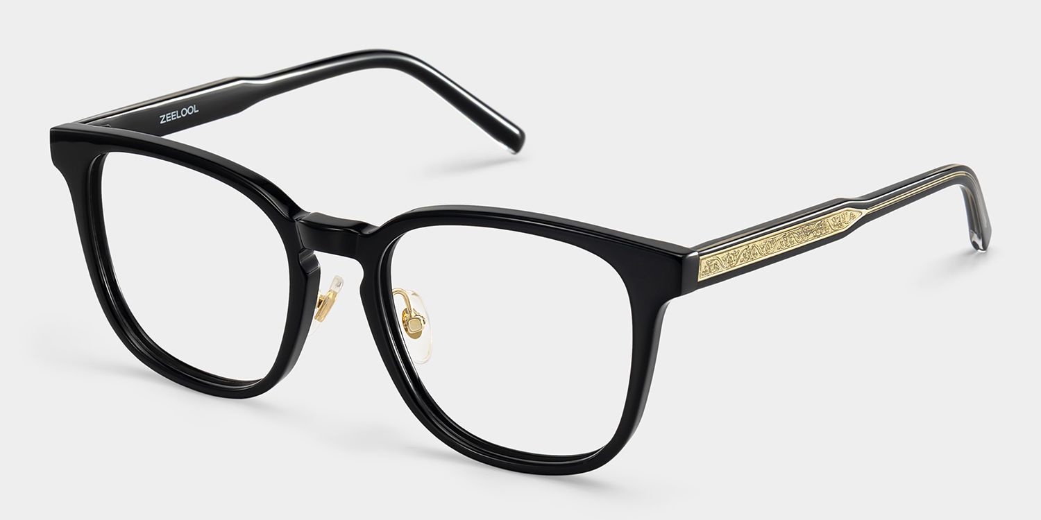 Hailey Black Frame Glasses with Square Frame Online | ZEELOOL3