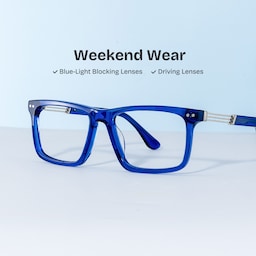 Emerson Rectangle Blue Glasses0