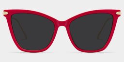 Hilary Butterfly Red Sunglasses0