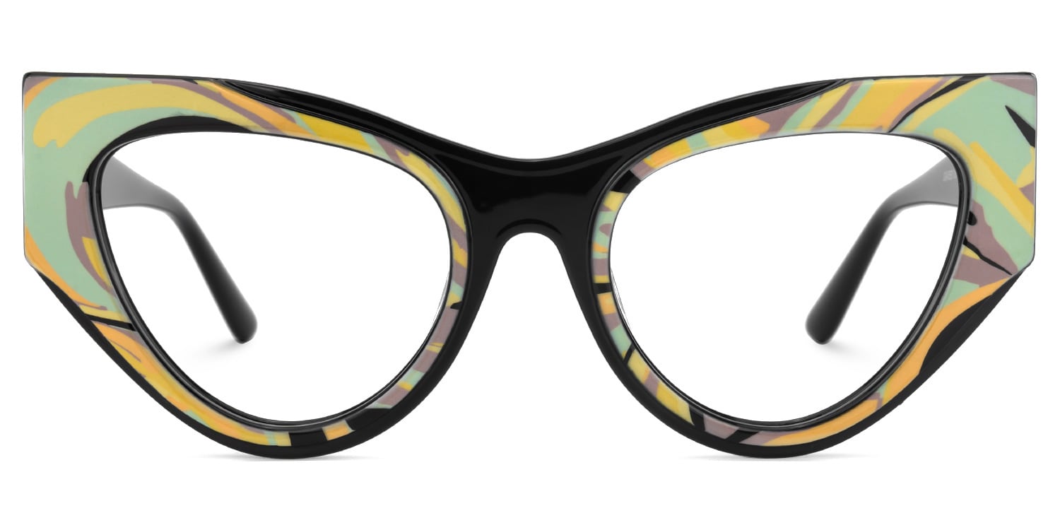 Jallow Purple Eyeglasses with Black Shape | Zeelool Optical0