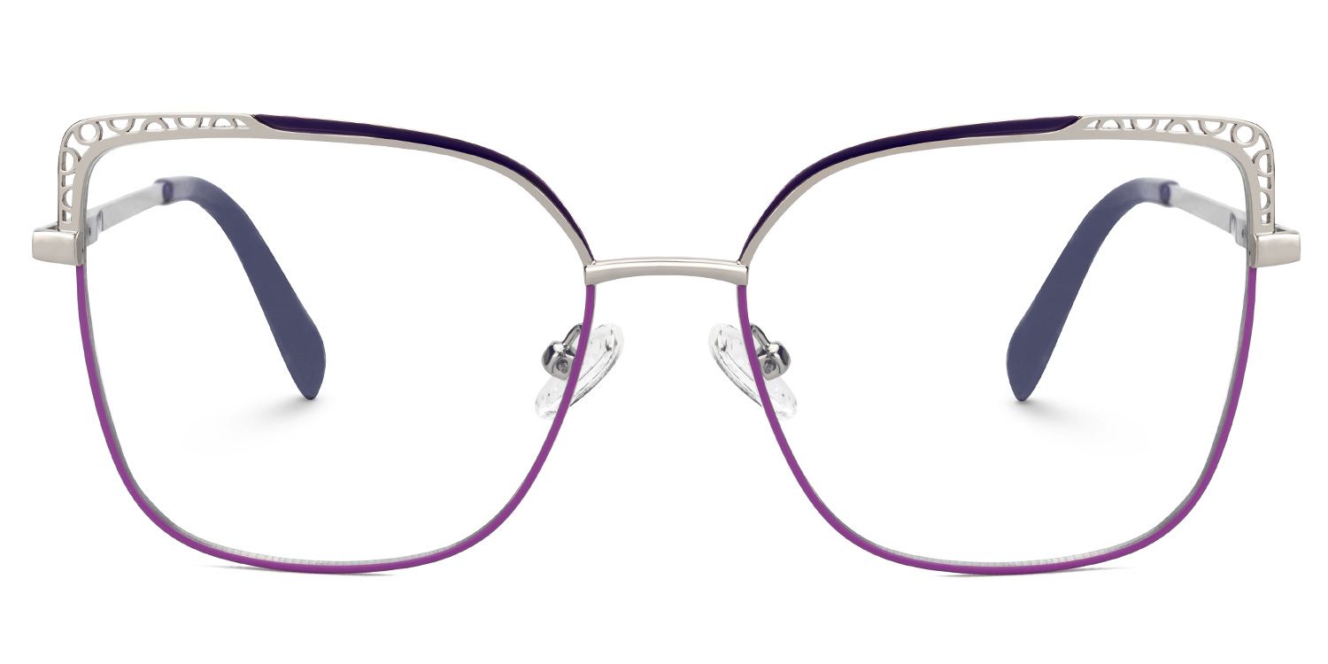 Marlisa Square Purple Full-Frame Glasses | Zeelool0