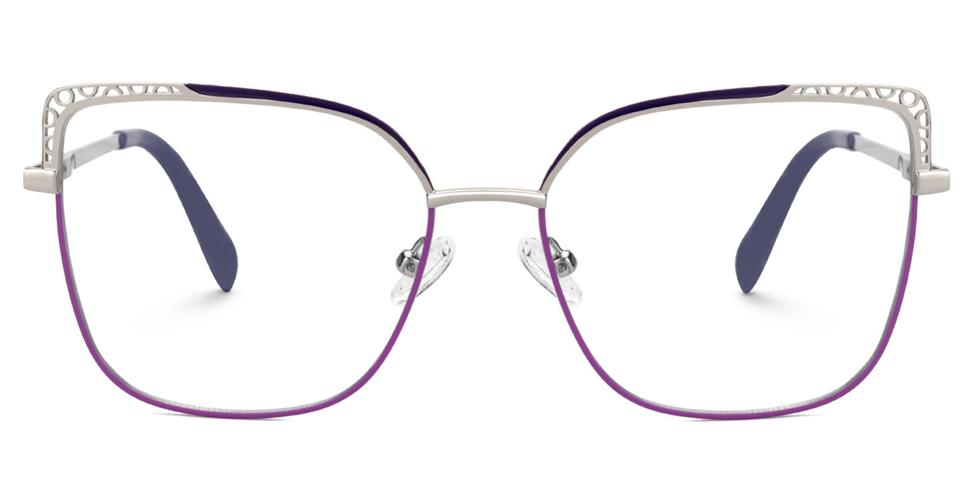 Marlisa Square Purple Full-Frame Glasses | Zeelool0