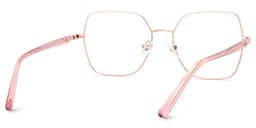 Billie Geometric Rose Gold Glasses4