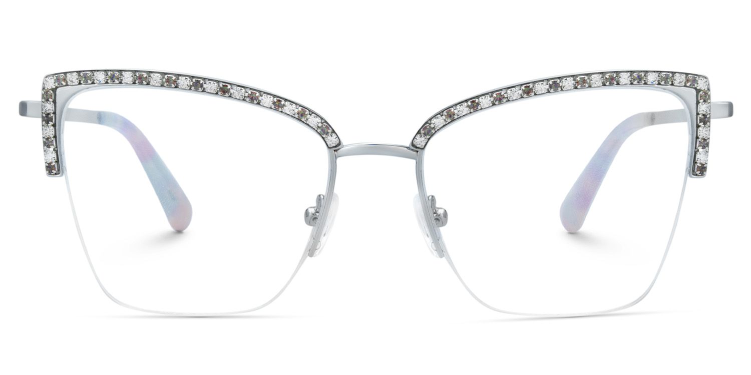 Designer Cat Eye Glasses Frames With Rhinestones0