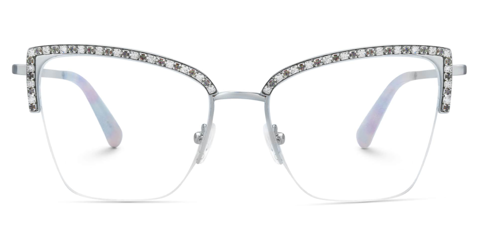 Designer Cat Eye Glasses Frames With Rhinestones0