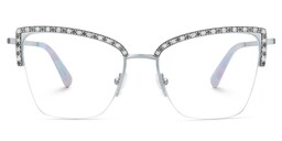 Caporella Cateye Silver Glasses0