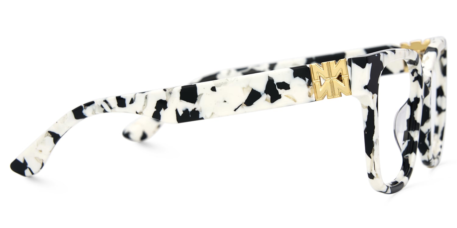 Kerri Square Cow Print Glasses5