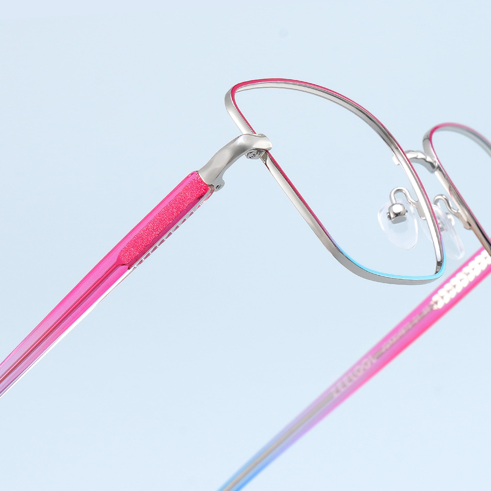 Jace Red-blue Square Prescription Glasses | Zeelool7