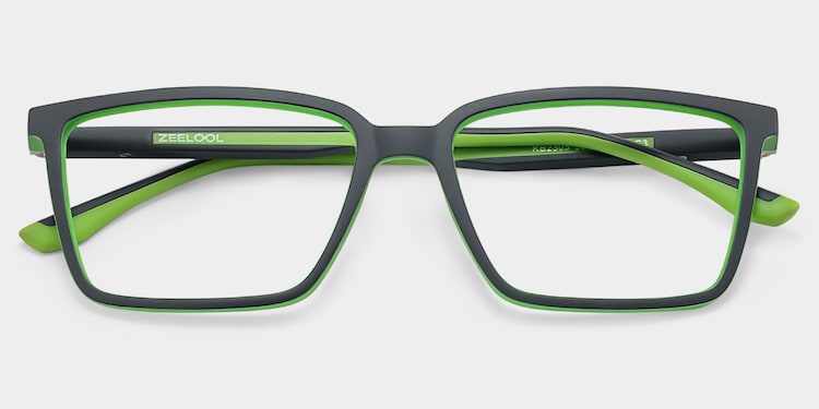 Anthony Rectangle Black Green Glasses
