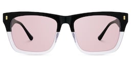 Brookins Rectangle Black Crystal Sunglasses0