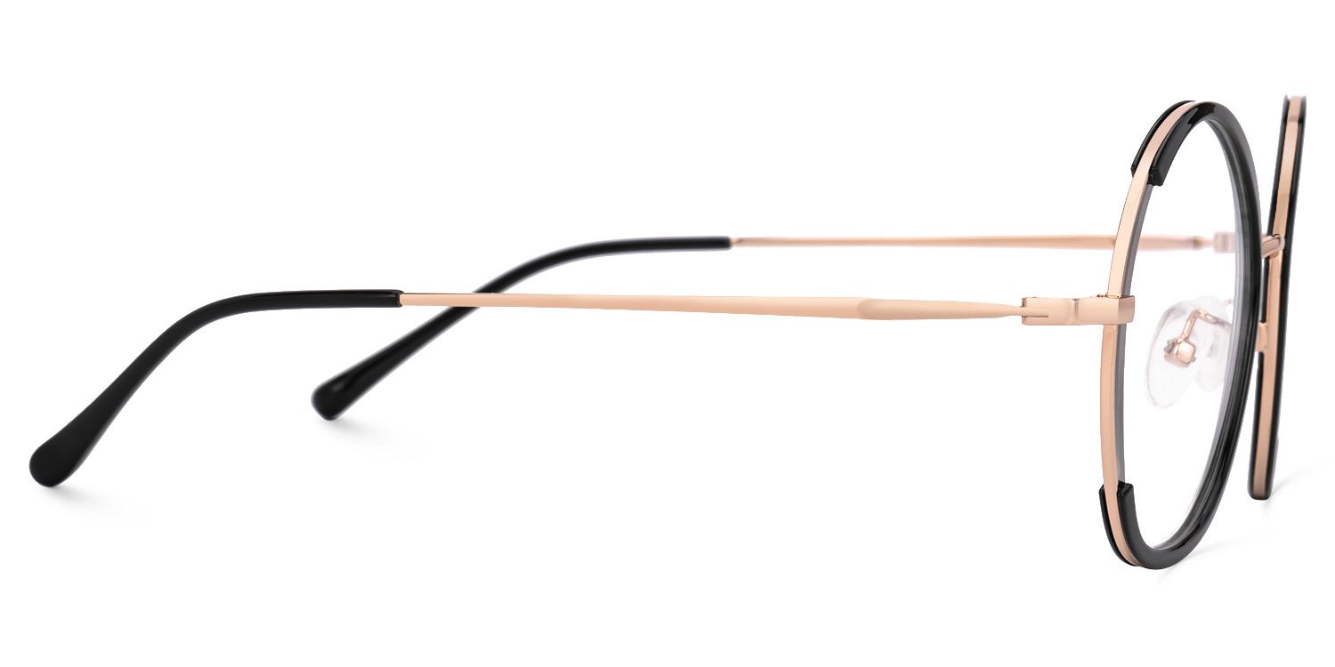 Black Kiley Round Frame Eyeglasses | Zeelool2