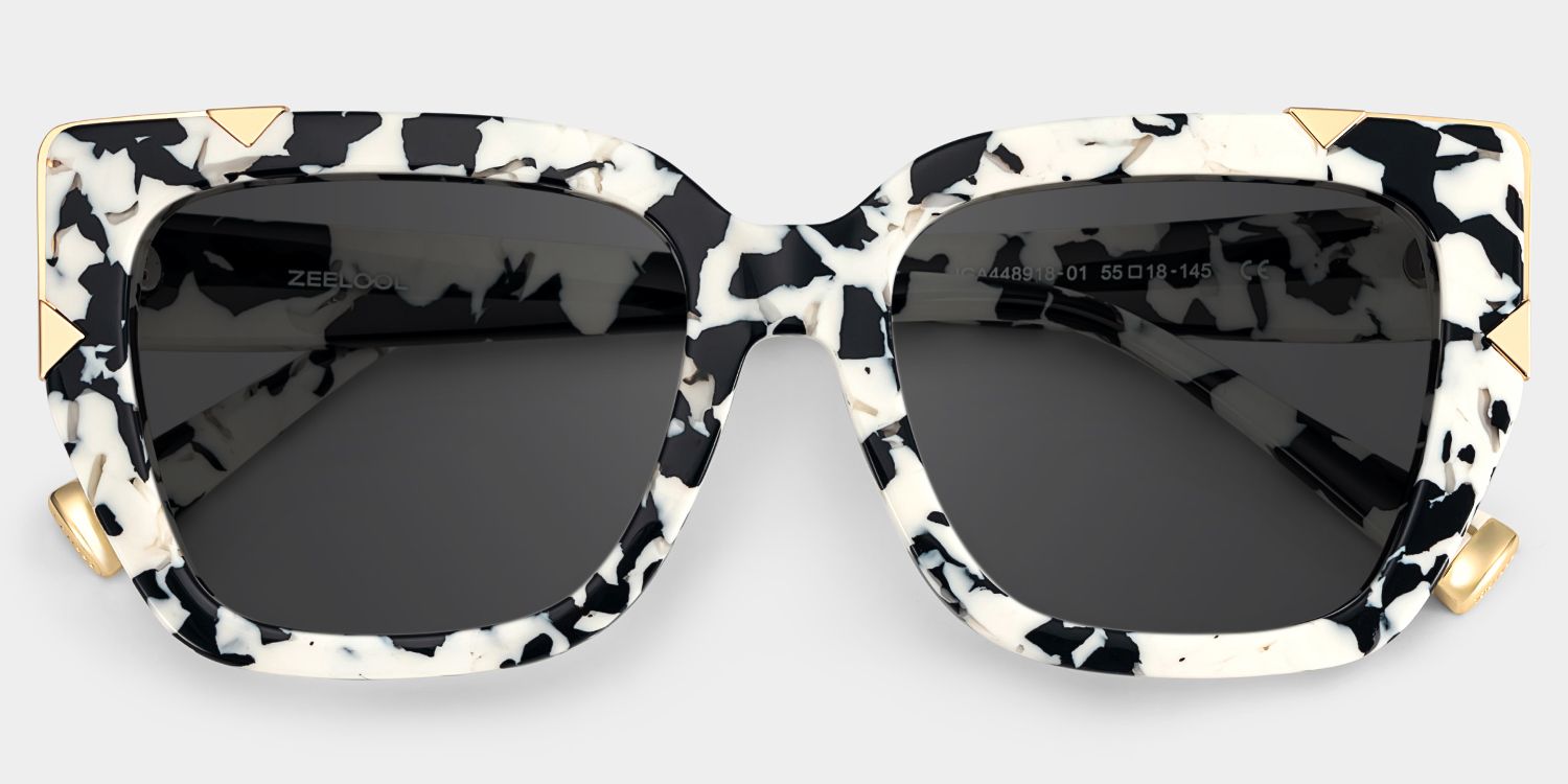 Dax Square cow print Frame Eyeglasses for Women| ZEELOOL