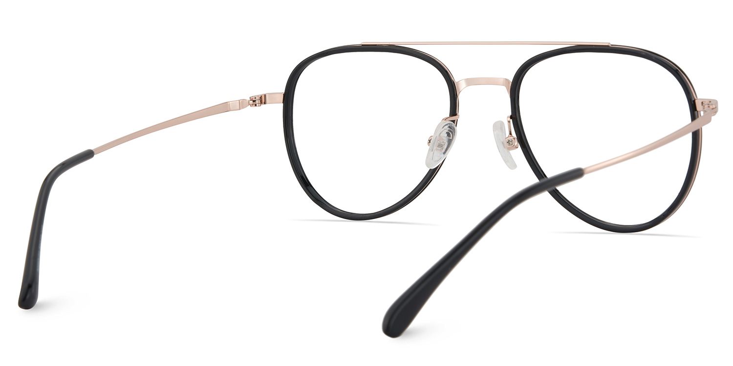 Serrano Avaitor Black Glasses | Zeelool Glasses4