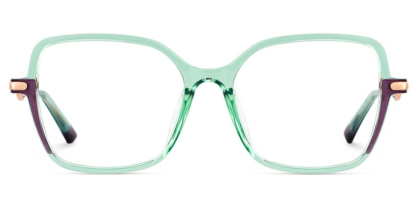 Rendon Square Green Glasses