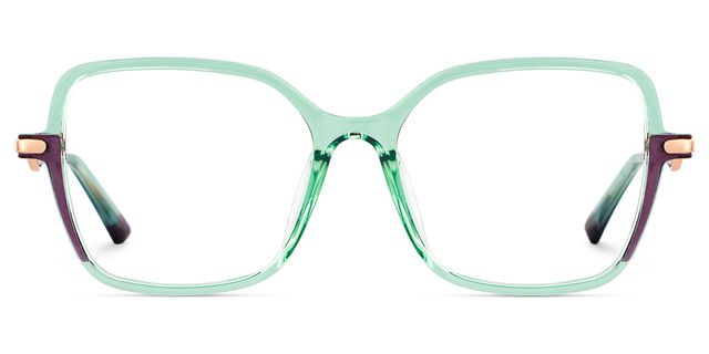 Rendon Square Green Glasses