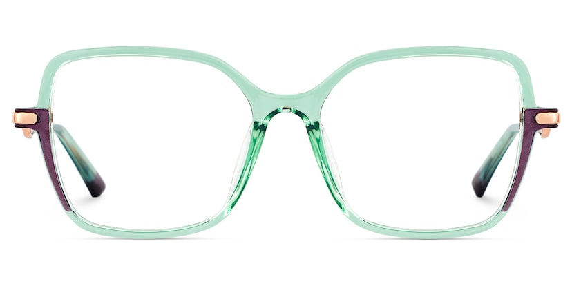 Rendon Square Green Glasses