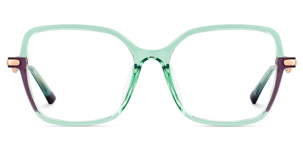 Rendon Square Green Glasses