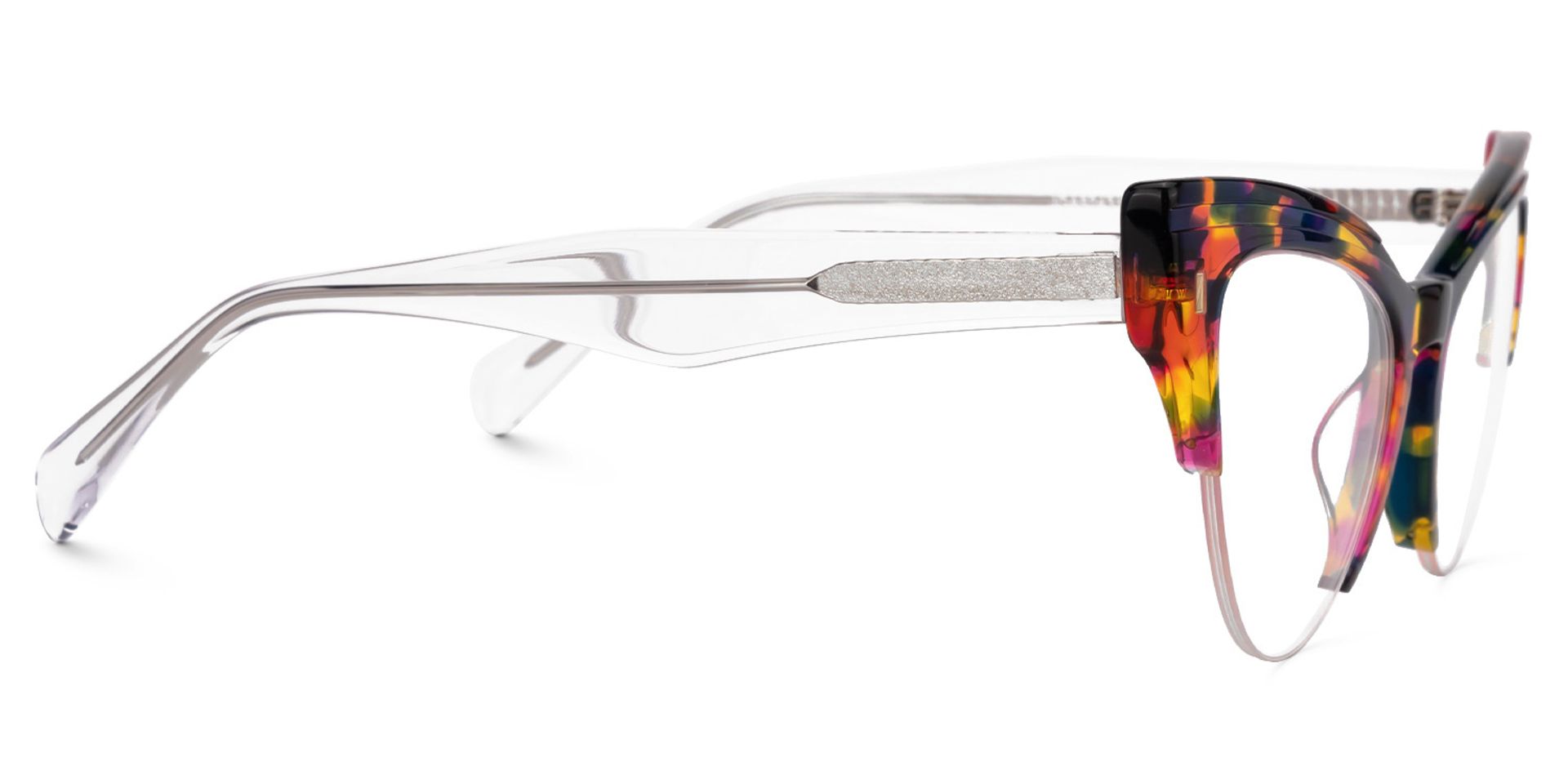 Castealia Multicolor Eyeglasses with Cateye Shape | Zeelool Optical2