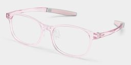 Cody Rectangle Clear Pink Glasses2