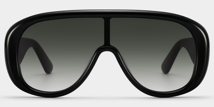 The Shield Black Aviator Glasses