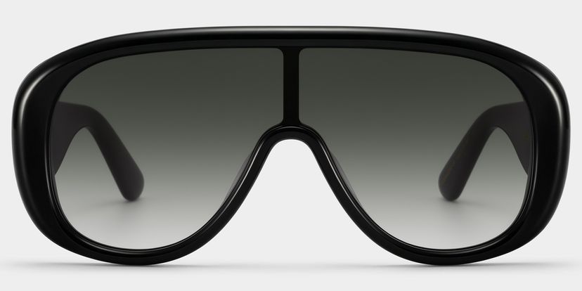 The Shield Black Aviator Glasses