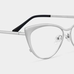 Ellen Cateye Silver Glasses4