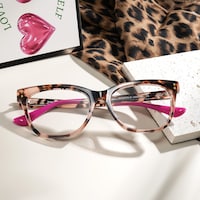 Vivienne Rectangle Pink Glasses0