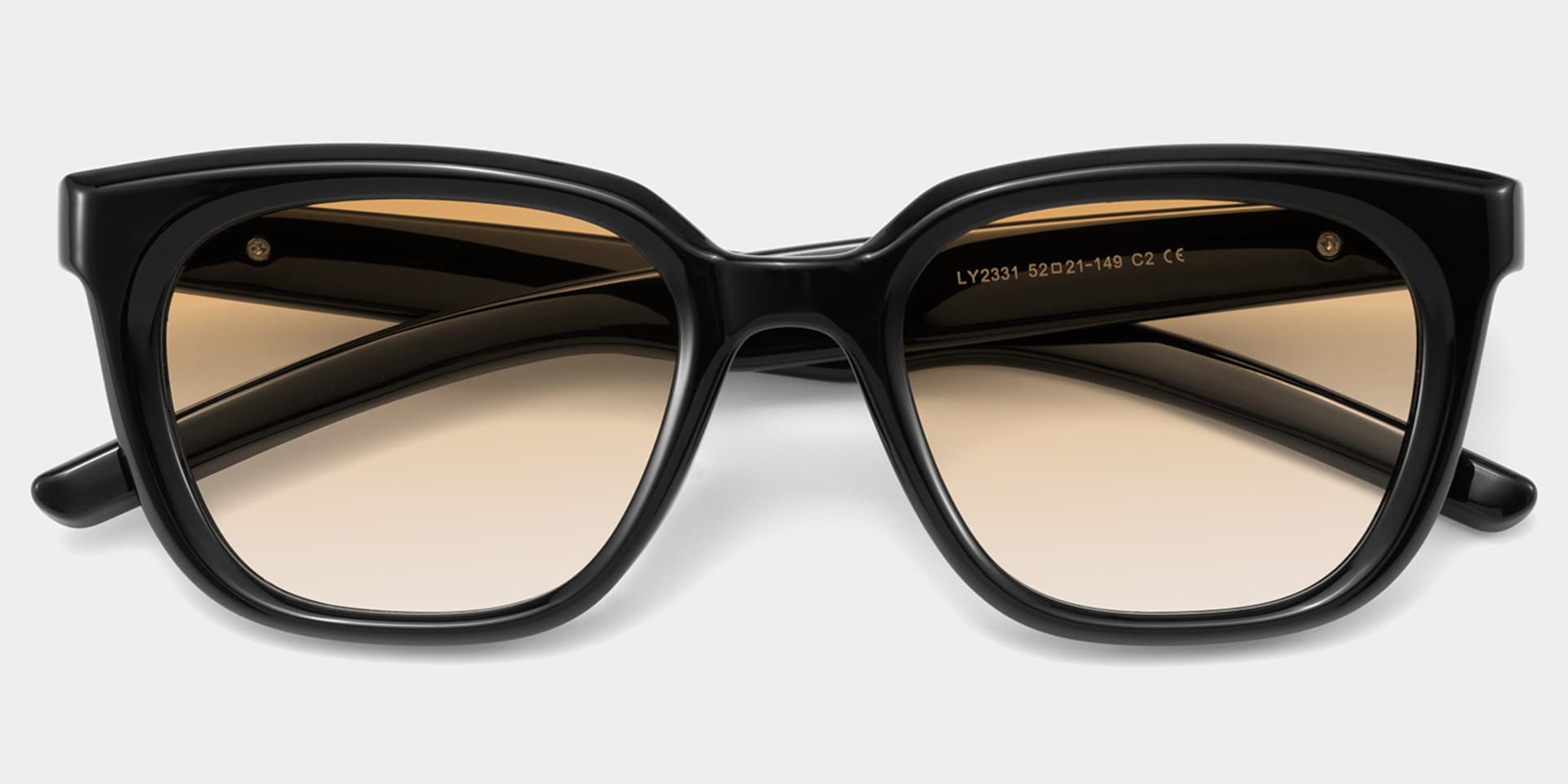 Lyric black Frame Polarized Sunglasses with rectangle Style Online | ZEELOOL2