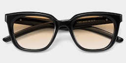 Lyric Rectangle Black Polarized Sunglasses2