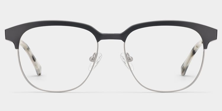 Wren Dark-Gray Browline Glasses