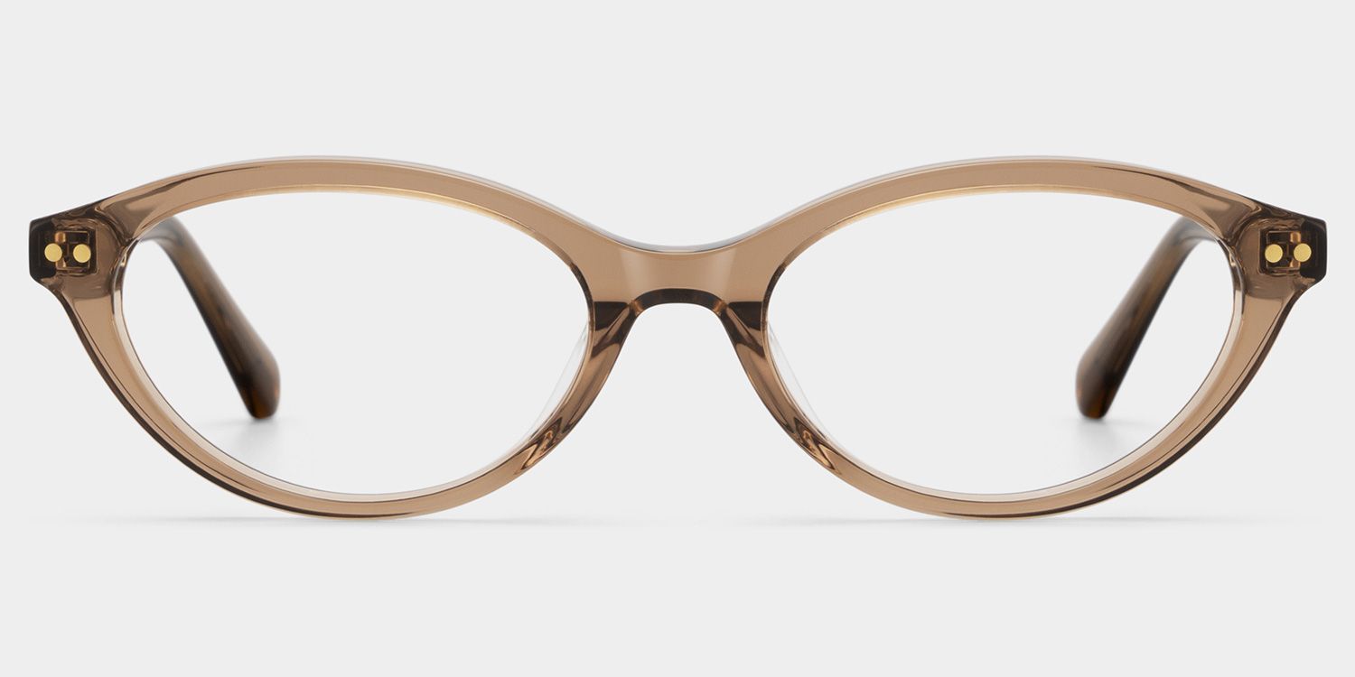Ashby Brown Narrow Oval-Frame Glasses | Effortless Varsity1